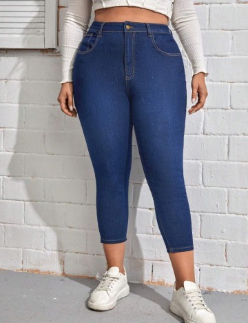 Jeans Shein Curve+, albastru