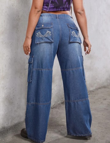 Jeans Shein Curve+, albastru