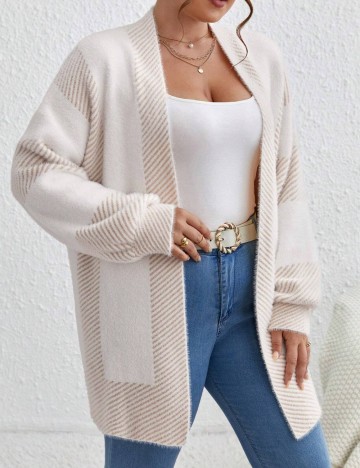 Cardigan Shein Curve+, crem