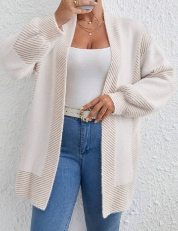 Cardigan Shein Curve+, crem