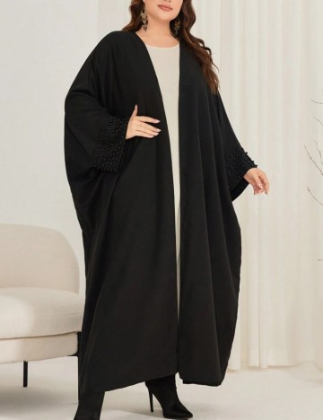 Cardigan lung Shein Curve+, negru