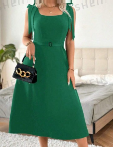 Rochie midi Shein Curve+, verde