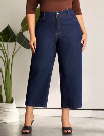 Jeans Shein Curve+, albastru