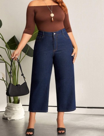 Jeans Shein Curve+, albastru