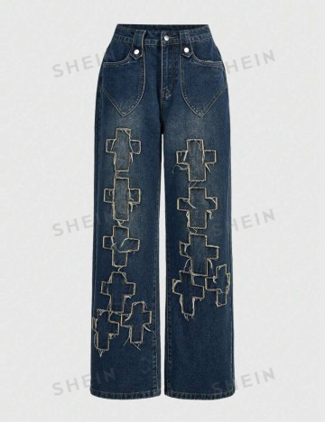 Jeans Shein, albastru