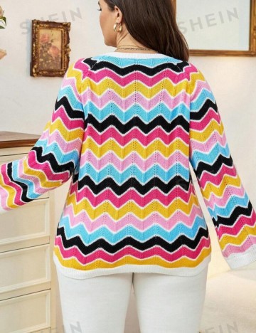 Cardigan Shein Curve+, mix culori