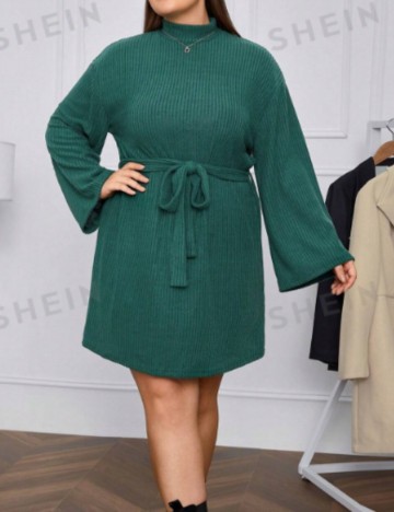 Rochie midi Shein Curve+, verde