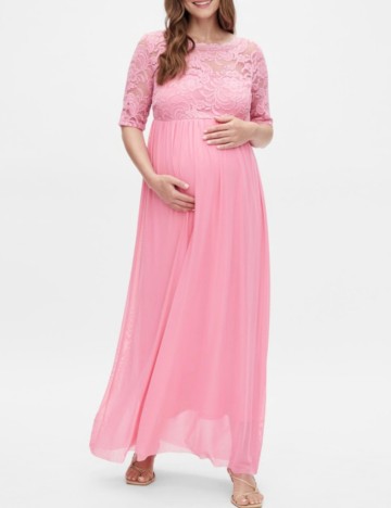 Rochie maxi Mamalicious, roz