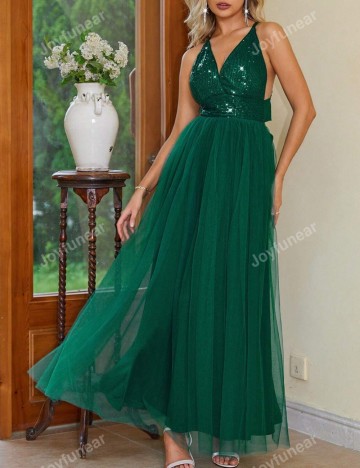 Rochie de ocazie Shein, verde