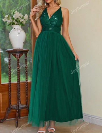 Rochie de ocazie Shein, verde