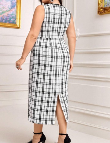 Rochie maxi Shein Curve+, mix culori