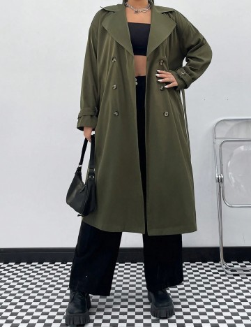 Trench Shein Curve+, kaki