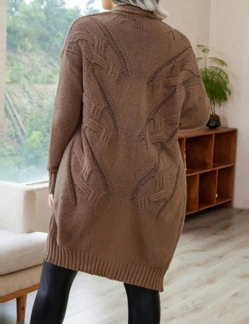 Cardigan Shein Curve+, maro