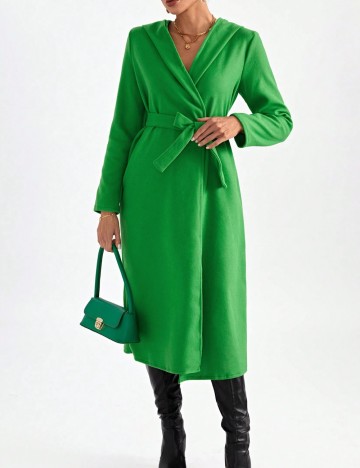 Cardigan lung Shein, verde