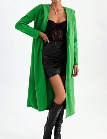 Cardigan lung Shein, verde