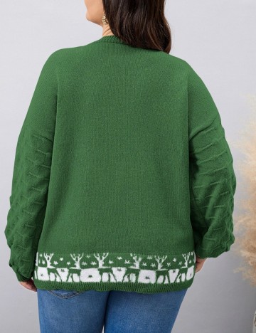 Pulover Shein Curve+, verde