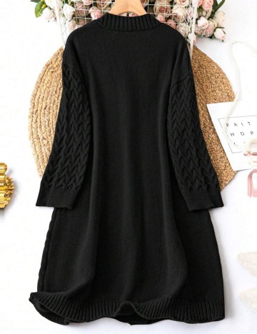 Cardigan Shein Curve+, negru