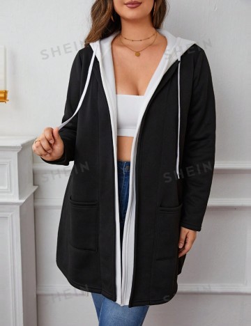 Cardigan Shein Curve+, negru