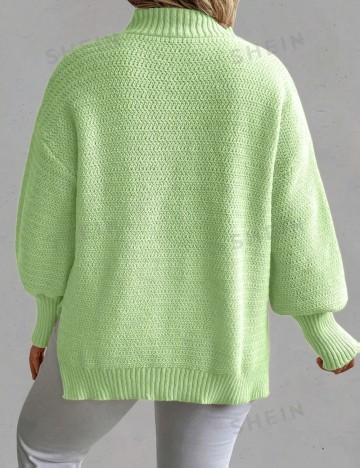 Pulover Shein Curve+, verde