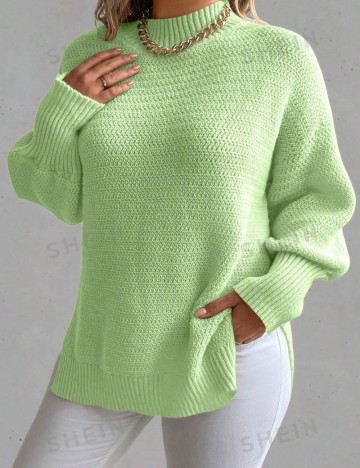 Pulover Shein Curve+, verde