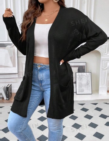 Cardigan Shein Curve+, negru