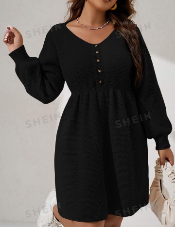 Rochie mini Shein Curve+, negru