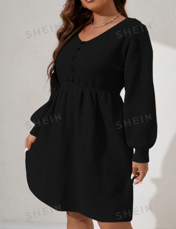 Rochie mini Shein Curve+, negru