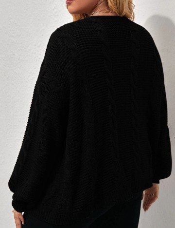 Cardigan Shein Curve+, negru