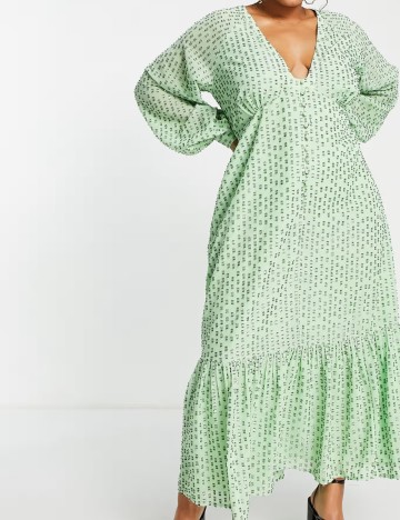 Rochie midi ASOS, verde