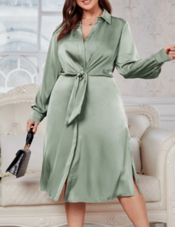 Rochie midi Shein Curve+, verde