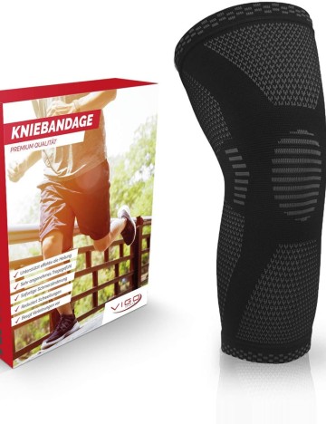 Genunchiere elastice Vigo Sports, negru