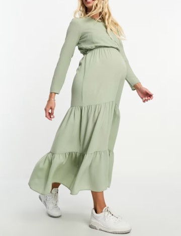 Rochie midi ASOS, verde