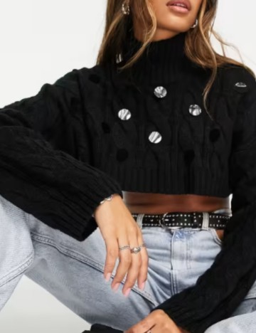 Pulover ASOS, negru