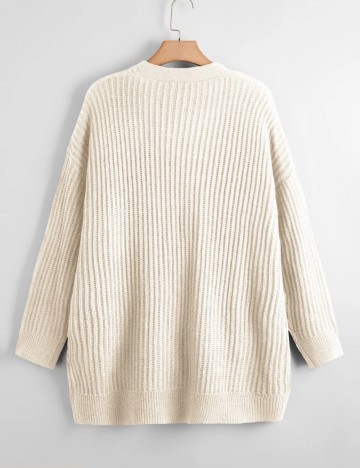 Cardigan Shein Curve+, crem