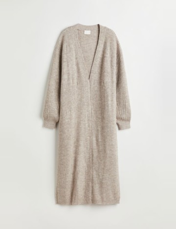 Cardigan lung H&M, bej