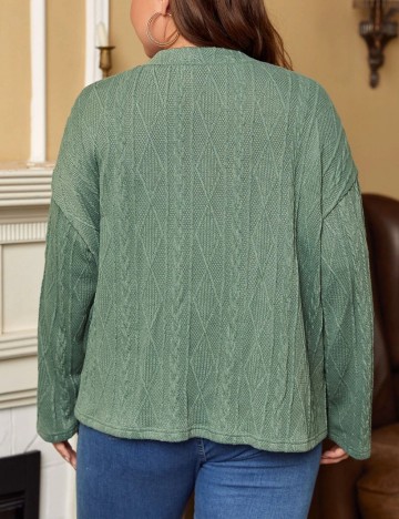 Cardigan Shein Curve+, verde