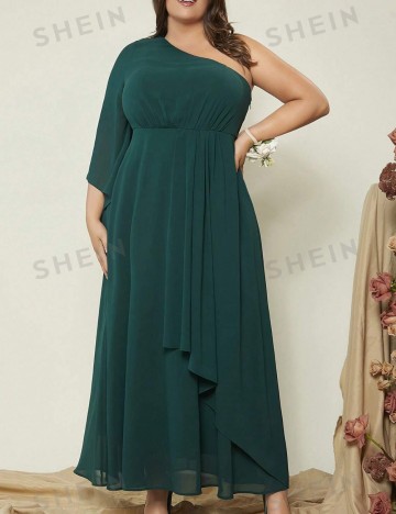 Rochie maxi Shein Curve+, verde