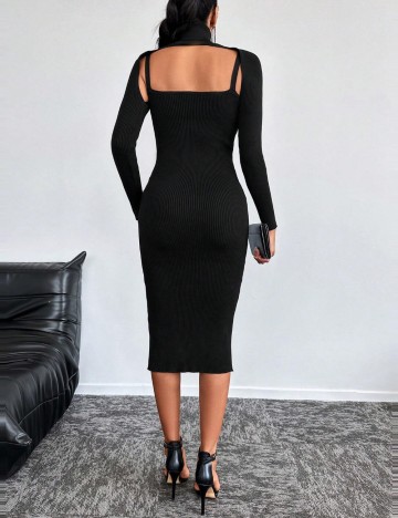 Set rochie și bolero Shein, negru