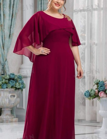 Rochie de ocazie Shein Curve+, vișiniu