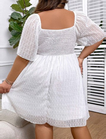 Rochie mini Shein Curve+, alb