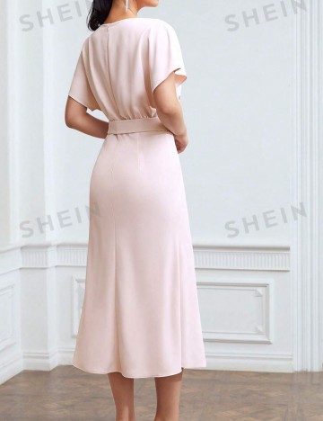 Rochie midi Shein, roz prăfuit