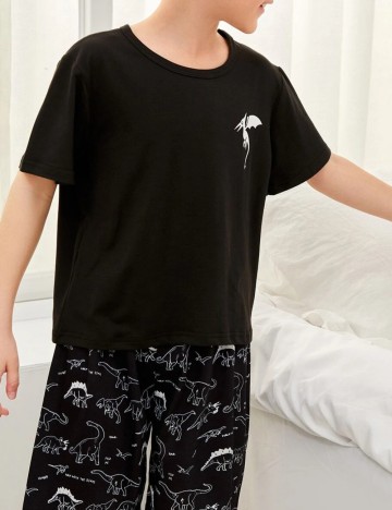 Tricou de pijama Shein, negru