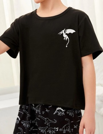 Tricou de pijama Shein, negru