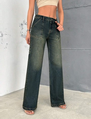 Jeans Shein, albastru