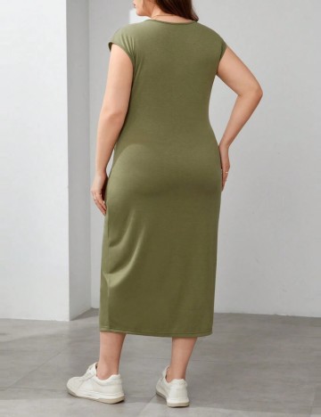 Rochie midi Shein Curve+, verde