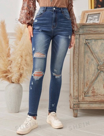 Jeans Shein, albastru