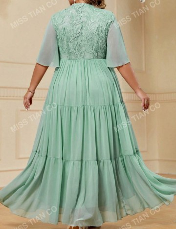 Rochie maxi Shein Curve+, verde