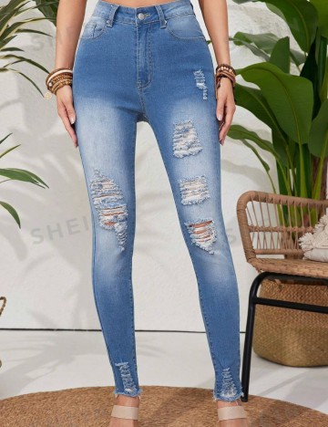 Jeans Shein, albastru