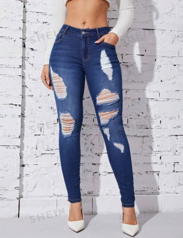 Jeans Shein, albastru