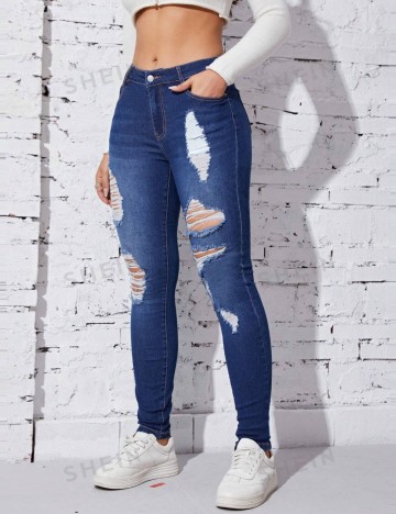 Jeans Shein, albastru